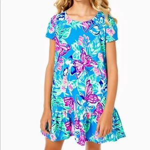 Lilly Pulitzer Emina Tropical Flounce Dress, XL (12-14)